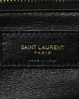Lambskin Quilted Sade Puffer Envelope Clutch Black