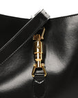 Boarded Dyana Lux Calfskin Small Jackie 1961 Hobo Black