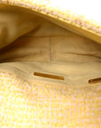 Tweed Quilted Medium CHNL 19 Flap Yellow Pink