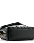 Calfskin Y Quilted Monogram Toy Loulou Crossbody Bag Black