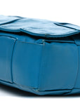 Paper Calfskin Maxi Intreccio Cassette Crossbody Bag Blaster