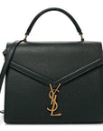 Grain de Poudre Medium Classic Monogram Cassandra Top Handle Dark Green