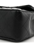 Lambskin Quilted Mini Rectangular Flap Black