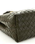 Nappa Intrecciato Medium Andiamo Shoulder Bag Kaki