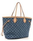 Monogram Denim Neo Neverfull MM Blue