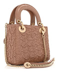 Lambskin Gathered Mini Lady D1OR Fard