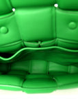 Lambskin Maxi Intreccio Padded Chain Cassette Crossbody Bag Racing Green