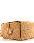 Suede Quilted Small CHNL 25 Handbag Beige