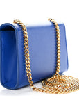 Grain De Poudre Small Classic Monogram Kate Satchel Royal Blue
