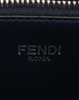 Cuoio Romano Vitello Cover Glazed Fabric Bi-Color FF 1974 Mini Peekaboo I SEE U Satchel Blue Dark Brown Tobacco Moro