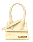 Calfskin Crocodile Embossed Le Chiquito Beige