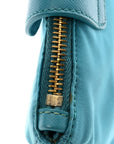 Tessuto Nylon Saffiano Crossbody Bag Turchese