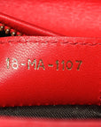 Lambskin Cannage Medium Lady D1OR Red