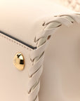 Nappa Interlace Mini Peekaboo Iconic Satchel Camelia