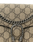 GG Supreme Monogram Mini Dionysus Chain Wallet Beige Taupe
