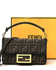 Fabric Jacquard FF 1974 Mini Baguette Tobacco Moro Black