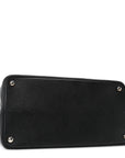 Saffiano Cuir Large Double Bag Black Fuoco