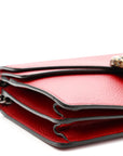 Dollar Calfskin Swarovski Crystal Small Dionysus Shoulder Bag Hibiscus Red