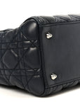 Lambskin Cannage Medium Lady D1OR Navy Blue