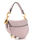 Grained Calfskin Mini Saddle Bag Light Pink