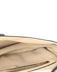 Grained Calfskin Saddle Bag White