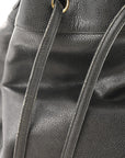 Caviar Quilted Drawstring Backpack Black
