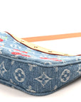 LV X TM Monogram Denim Cerises Pochette Accessories Blue