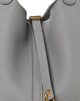 Taurillon Clemence Picotin Lock 22 MM Gris Pantin