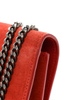 Suede Star Medium Classic Monogram Kate Satchel Berry Red