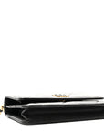 Lambskin Quilted CHNL 19 Wallet On Chain WOC Black