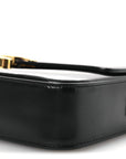 Shiny Calfskin Triomphe Shoulder Bag Black