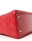 Lambskin Cannage Medium Lady D1OR Red