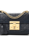 GCCIssima Small Padlock Shoulder Bag Blue Agata