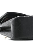 Lambskin Quilted Small Double Flap Black