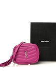 Grain De Poudre Matelasse Monogram Baby Lou Camera Bag Electric Fuxia