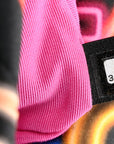 Fabric Quilted Neon Graffiti Medium CHNL 19 Flap Black Multicolor