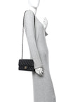 Lambskin Quilted Mini Rectangular Flap Black