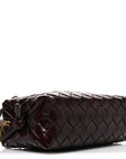 Polished Nappa Intrecciato Knot Mini Loop Camera Bag Madder Brown
