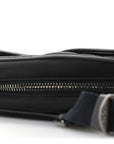 Nylon Grained Calfskin Saddle Bag Black Multicolor