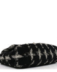 Tweed Quilted Maxi CHNL 19 Flap Black White