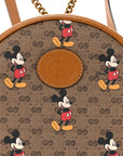 X DISNEY Mini Vintage GG Supreme Monogram Mickey Mouse Round Backpack Beige Vintage Sun Oil