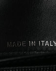 Patent Quilted Wallet On Removable Chain WOC Black