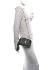 Grain De Poudre Matelasse Monogram Mini Lou Camera Bag Black
