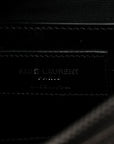 Sheepskin Matelasse Chevron Monogram Medium College Bag Asphalt