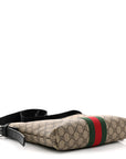 GG Supreme Monogram Web Messenger Bag Black