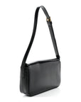 Shiny Calfskin Triomphe Shoulder Bag Black