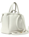 Calfskin Cuir Small Triomphe Cabas Drawstring White