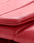 Calfskin Y Quilted Monogram Medium Loulou Chain Satchel Lipstick Red