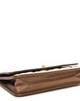 Metallic Calfskin Quilted 2.55 Reissue Wallet On Chain WOC Bronze