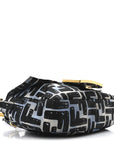 X JOSHUA VIDES Nylon FF Cloudy Mini Belt Baguette Bag White Celeste Black